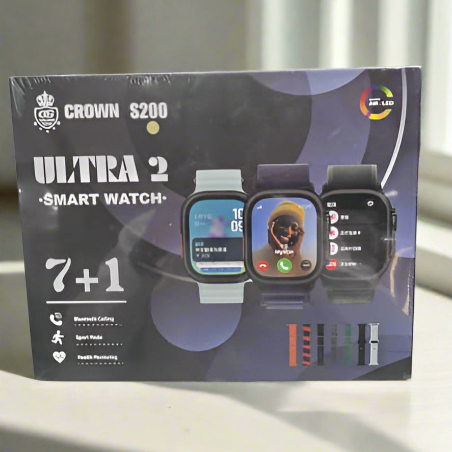 Ultra 2 (7 in 1) Multi belt smart watch with wireless charging (S – 200) Smart Watch