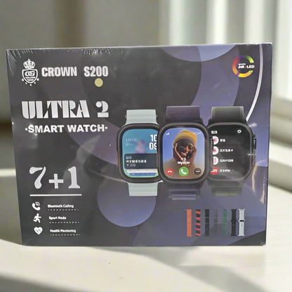 Ultra 2 (7 in 1) Multi belt smart watch with wireless charging (S – 200) Smart Watch