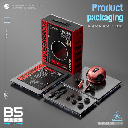 ZOMBIES CAT Sleep Earbuds for Side Sleepers, Sleep Headphones Wireless Bluetooth 5.3 LED Power Display